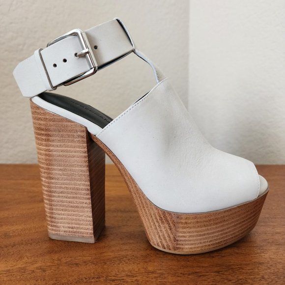 Rebecca Minkoff Cece Platform Sandals - Stone - Size 5 - Picture 2 of 8